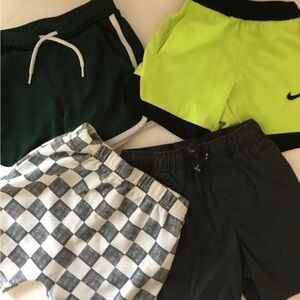 Cat & Jack Kids' Shorts Set - Green, Lime, Checkered, Black